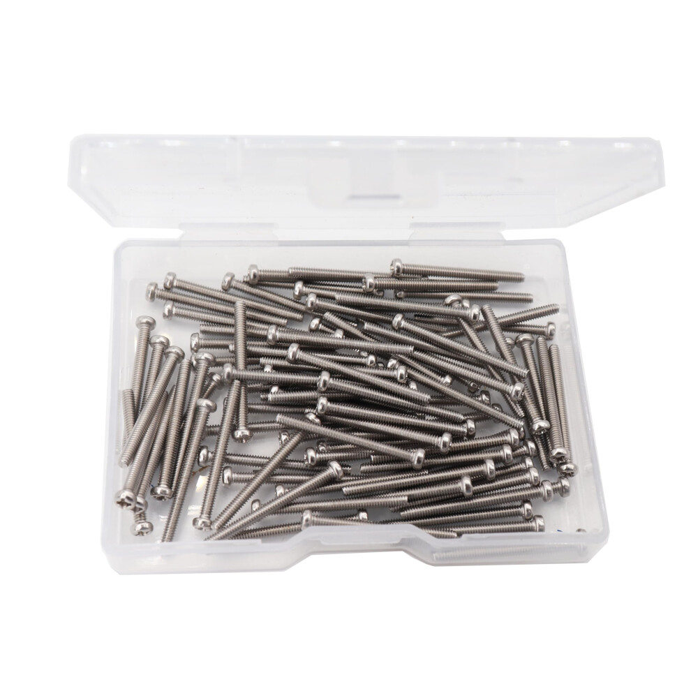 Cseao 100Pcs M2 X 22Mm Pan Head Phillips Drive Machine Screws 304 Stainless Steel 735209183130