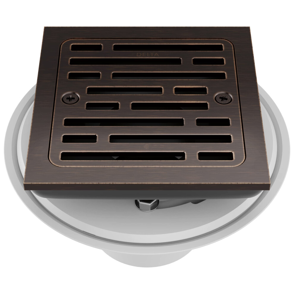 Delta Faucet 4 Inch Tile-In Square Shower Floor Drain Oil Rubbed Bronze Shower Drain Kit Square Shower Drain Chrome Shower Drain Shower Floor Drai 195205060888