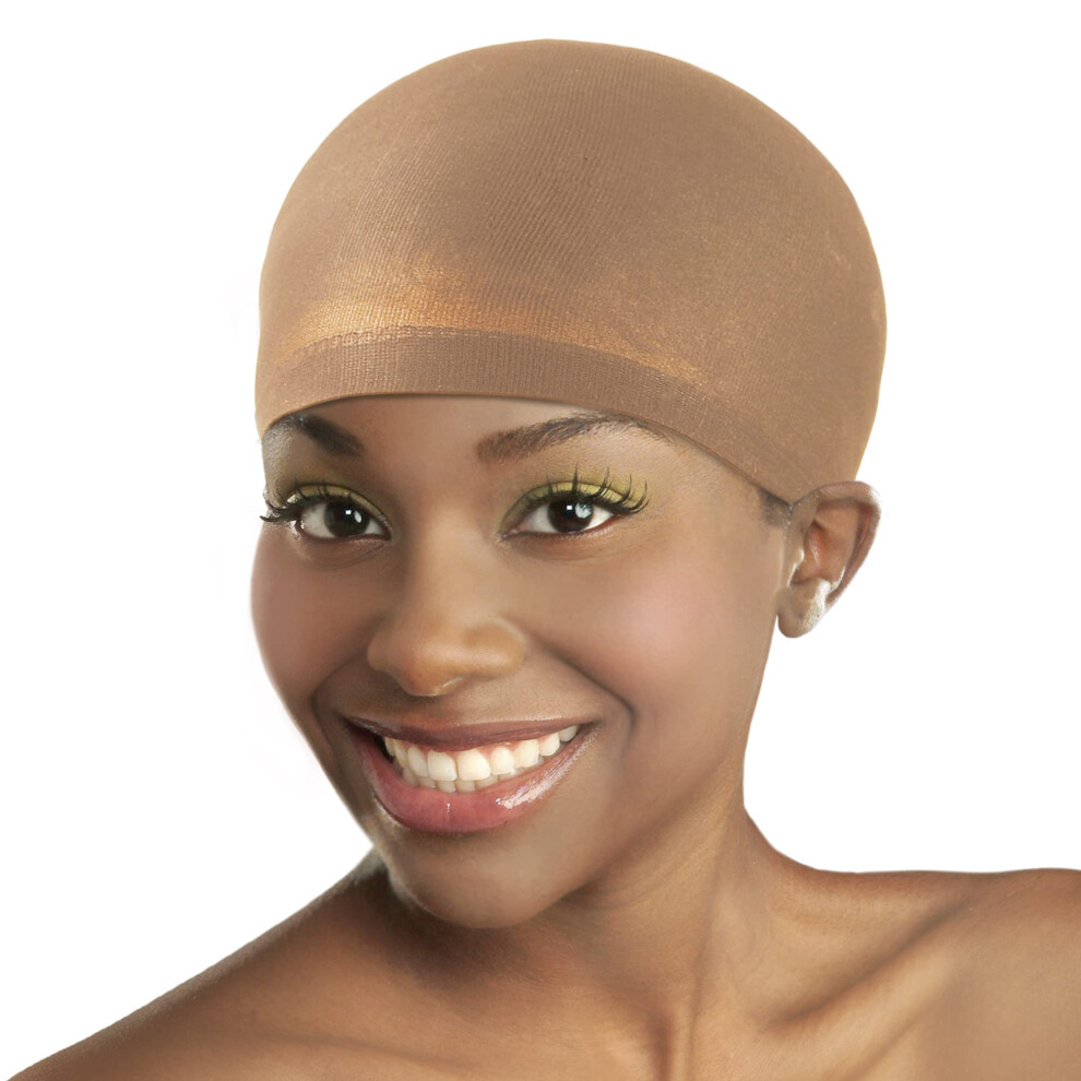 Donna Unisex Cream Natural Stocking Wig Cap 2Pcs Nylon Wig Cap Womens Wig Cap Nude Color