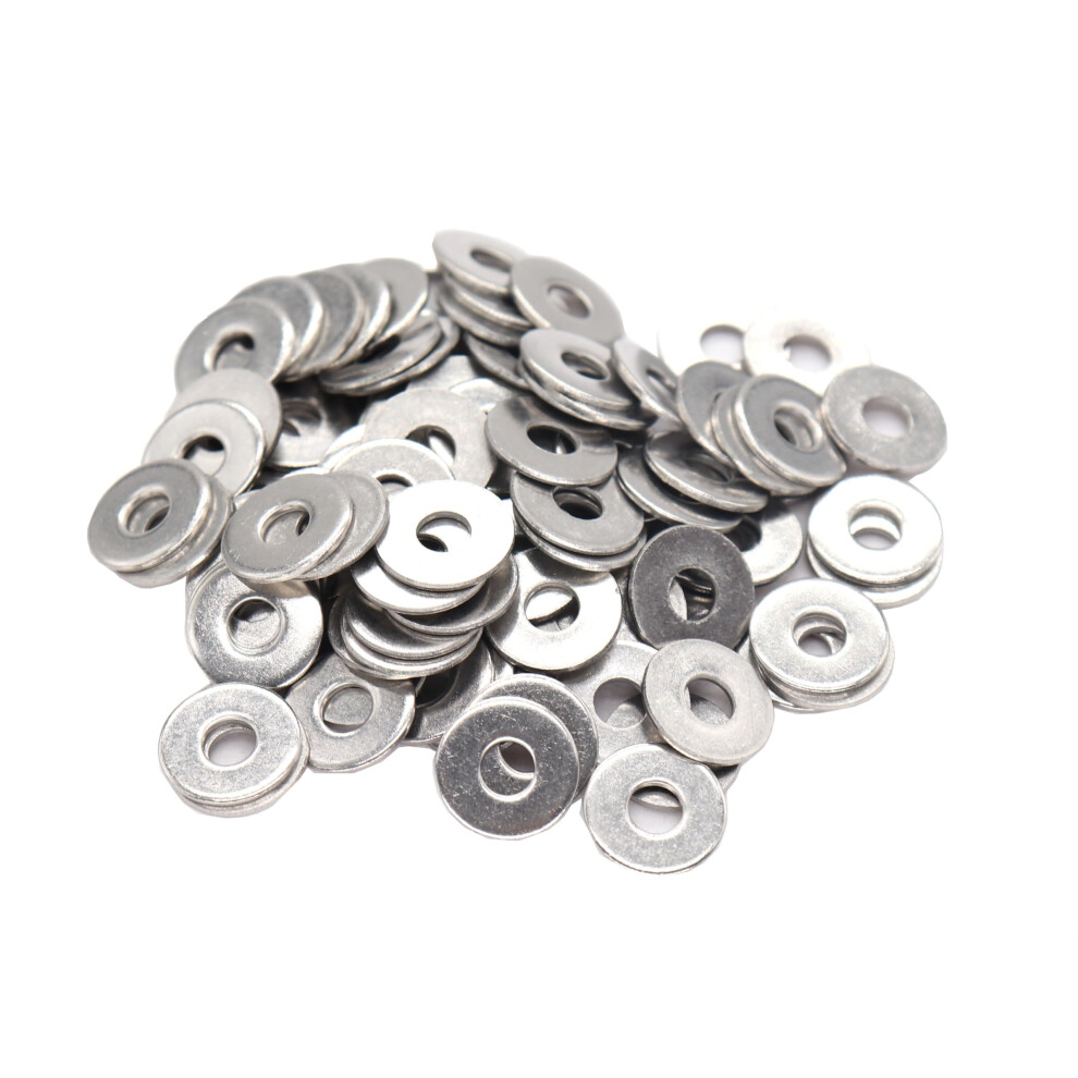 Binifimux 100Pcs M3 Flat Washers(Od=12Mm 1.0Mm Thickness) 304 Stainless Steel / 18-8 Plain Finish 717803448532