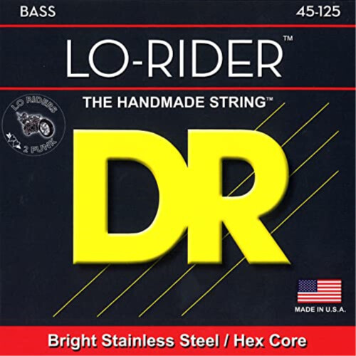 DR Strings Lo-Rider - Stainless Steel Hex Core 5 String Bass 45-125