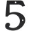 Deltana RN4-5U10B Solid Brass 4-Inch House Number 5 Board 1