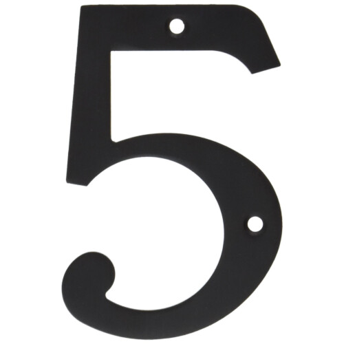 Deltana RN4-5U10B Solid Brass 4-Inch House Number 5 Board
