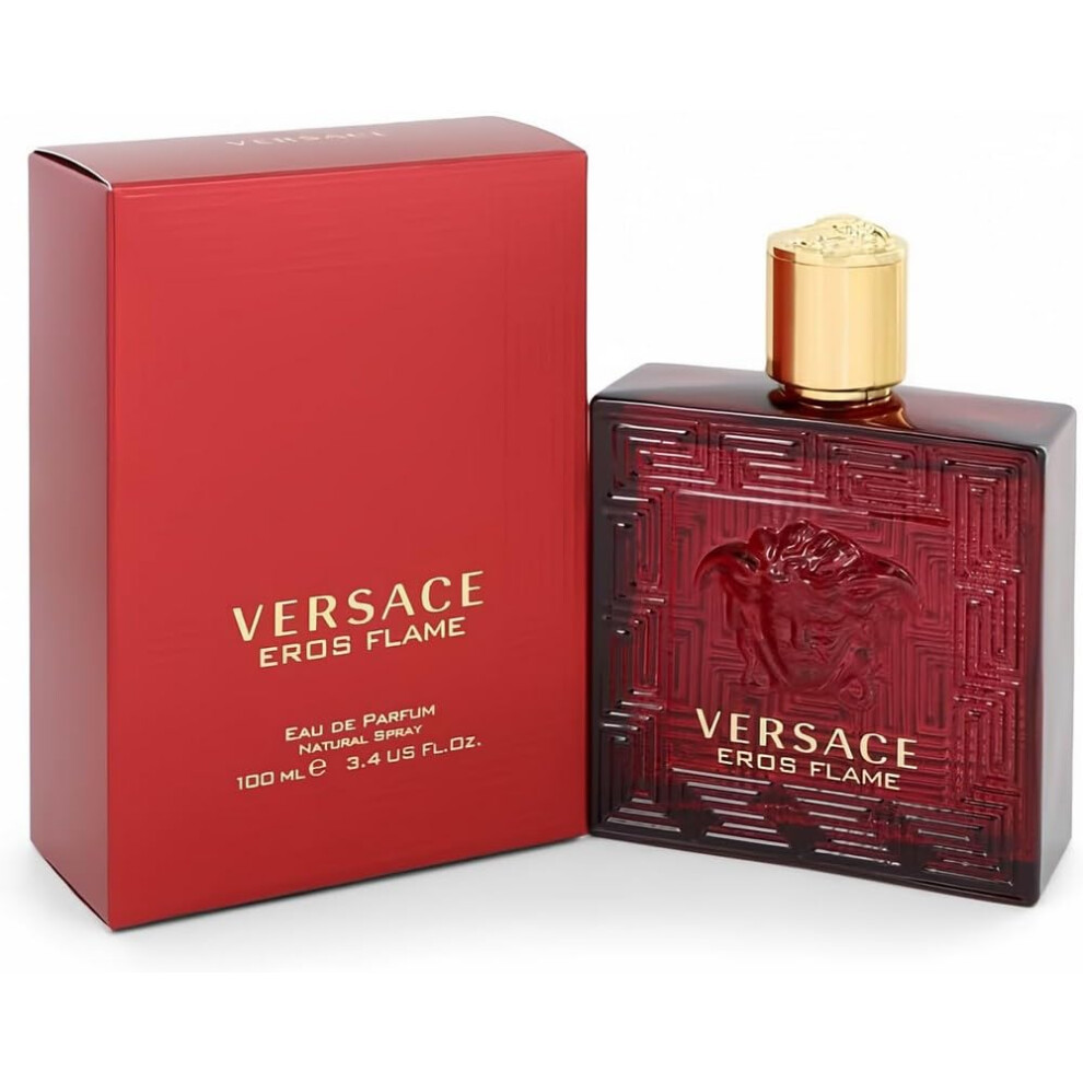 Versace Eros Flame Eau De Parfum Spray for Men  3.4 Ounce