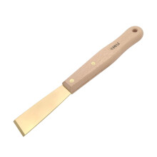 CHILI Tools 1-1/4"" messing schraper met lang beukenhouten handvat Krasvrij Vonkvrij Niet-magnetisch Gemaakt in Taiwan
