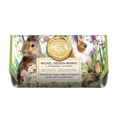 Michel Design Works Large Bath Soap Bar Bunny Meadow
