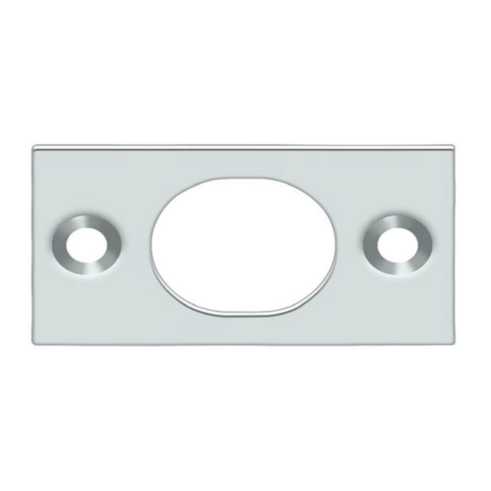 Deltana Sp6fbu26 Strike Plate For 6"""" Flush Bolt Polished Chrome 1"""" X 1-3/4"""" 760923558254
