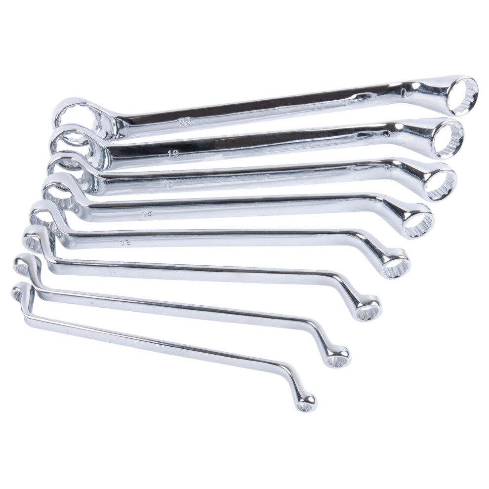 Performance Tool W1086 8Pc Offset Metric Box Wrench Set - Heavy-Duty Chrome Vanadium Steel Construction For Efficient Mechanics And Diy Enthusiasts 039564143687