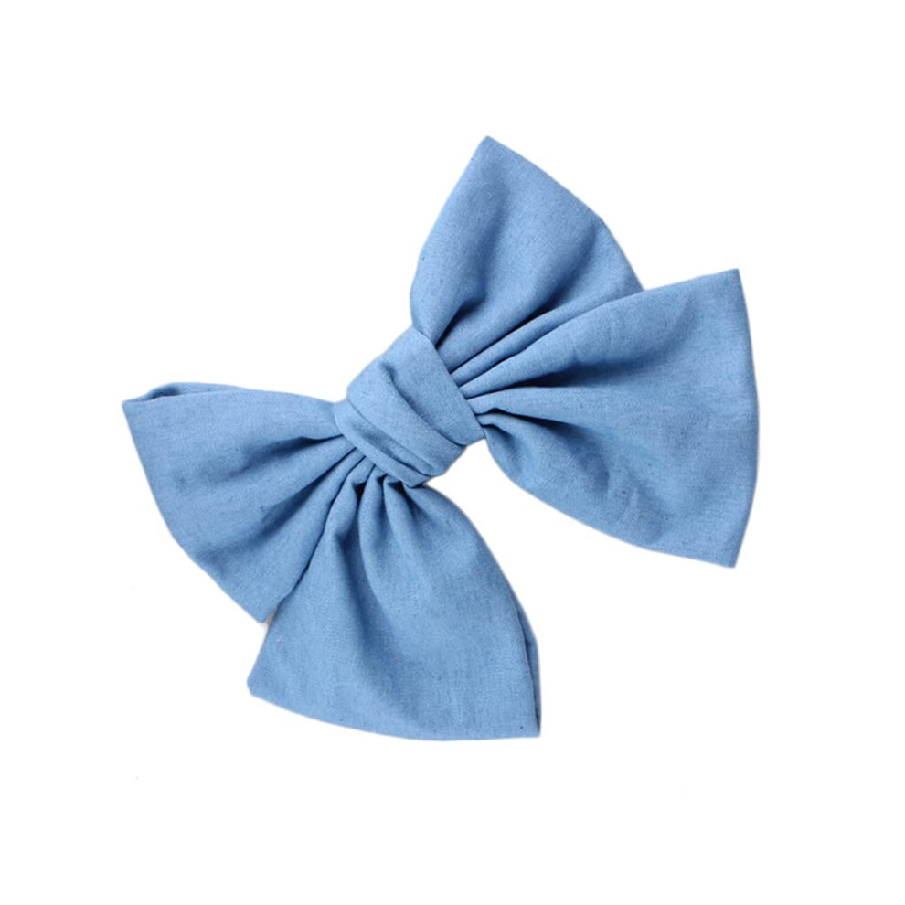 JustMyDress Broche en jean pour femme, pince    cheveux en jean bleu clair, JW02 (pinces    cheveux bleu clair)