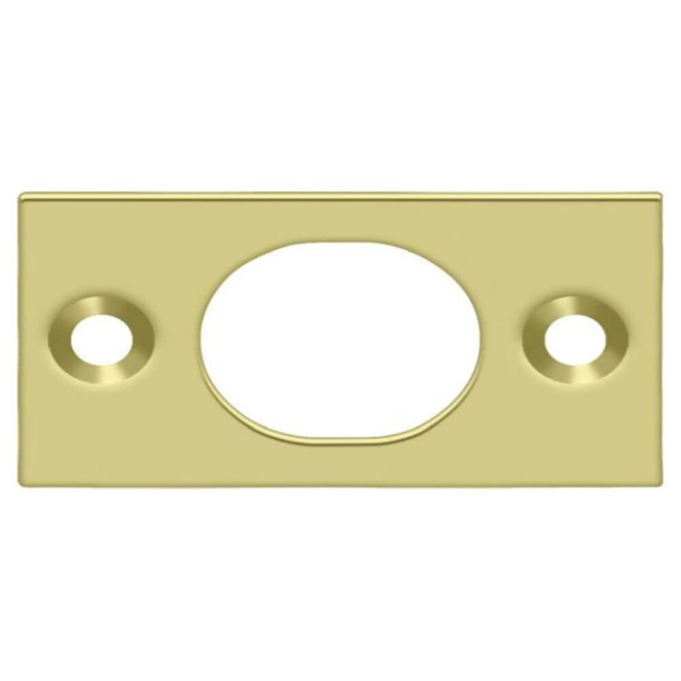 Deltana Sp6fbu3 Strike Plate For 6"""" Flush Bolt Polished Brass 1"""" X 1-3/4"""" 760923557196