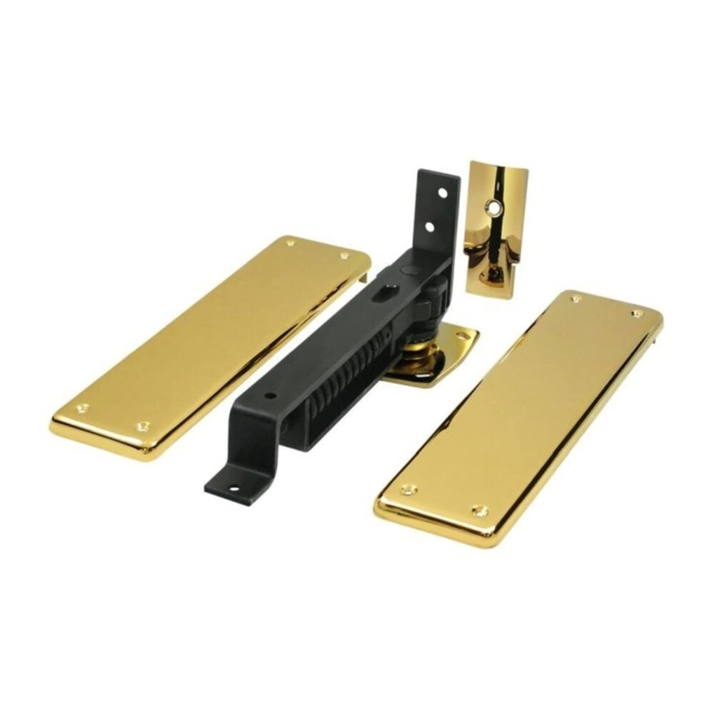 Deltana Dash95cr003 Double Action Solid Brass Spring Hinge With Solid Brass Cover Plates 760923226504