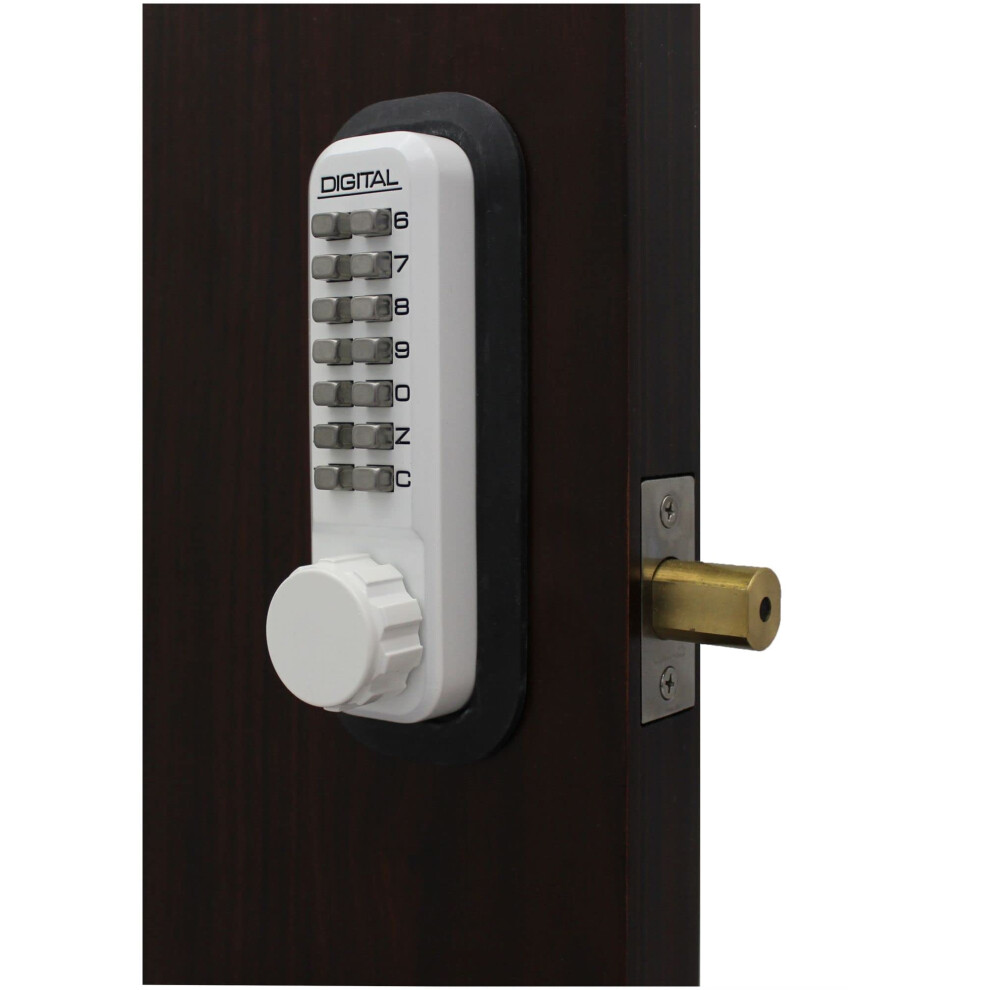 Photos - Door Lock 2210WH Mechanical Keyless Deadbolt 2210-hvem