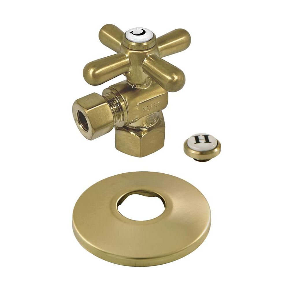 Kingston Brass Cc43107xk Vintage Angle Stop Valve Brushed Brass 663370830983