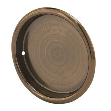 Prime-Line N 6764 2-1/8 In. Diameter Stamped Steel Antique Brass Plated By-Pass Sliding Closet Door Pull Handle (2 Pack)