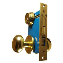 Maxtech Stevige Sierijzeren Poort Dubbel Cilinder Mortise Lockset 2-1/2" Achterstand