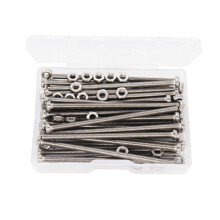 cSeao 20-Set 304 Stainless Steel M3x80mm Phillips Pan Head Machine Screws with M3 Nuts