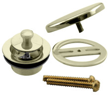 Westbrass Twist & Close Tub Trim Set with Floating Overflow Faceplate Polished Brass D94H-01