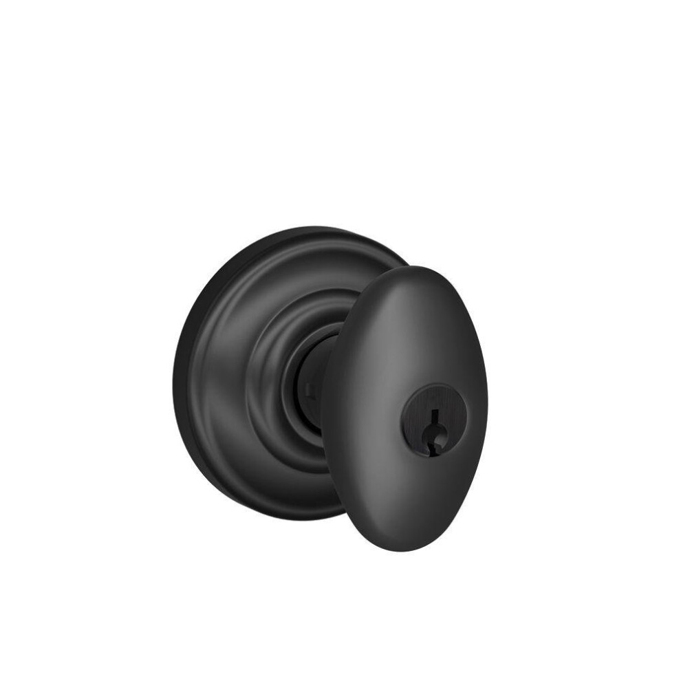 Photos - Door Handle SCHLAGE F51A SIE 622 AND Siena Knob with Andover Trim Keyed Entry Lock Matte Black F51-sie-og