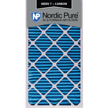 Filtres    air pliss  s Nordic Pure 14 x 24 x 1 (13 3/4 x 23 3/4 x 3/4) MERV 7 Plus Carbone, lot de 6