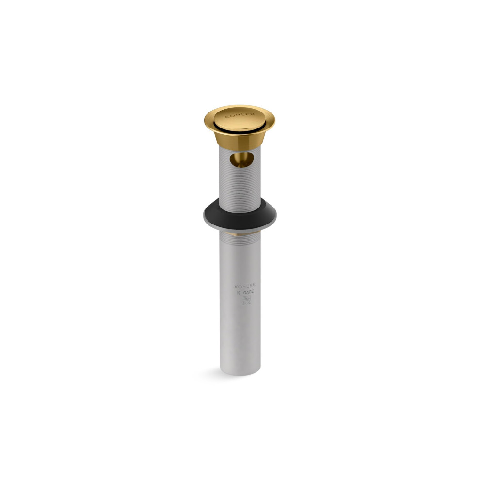 Photos - Bathtub Kohler K-25322-2MB Bathroom sink clicker drain with overflow Vibrant Brushed Moderne Brass 25322-2MB 
