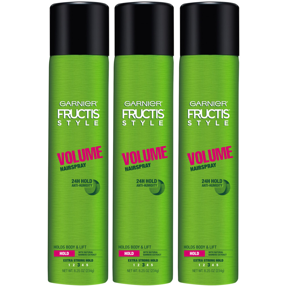 Garnier Fructis Style Volume Hairspray  All Hair Types  8.25 Oz. (Packaging May Vary)  3Count
