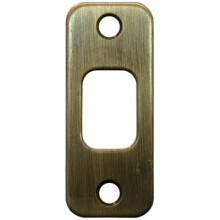 Stone Harbor Hardware Round Corner Deadbolt Strike Plate 1-1/8"""" x 2-3/4"""" 2-1/8"""" Center-to-Center antik mssing