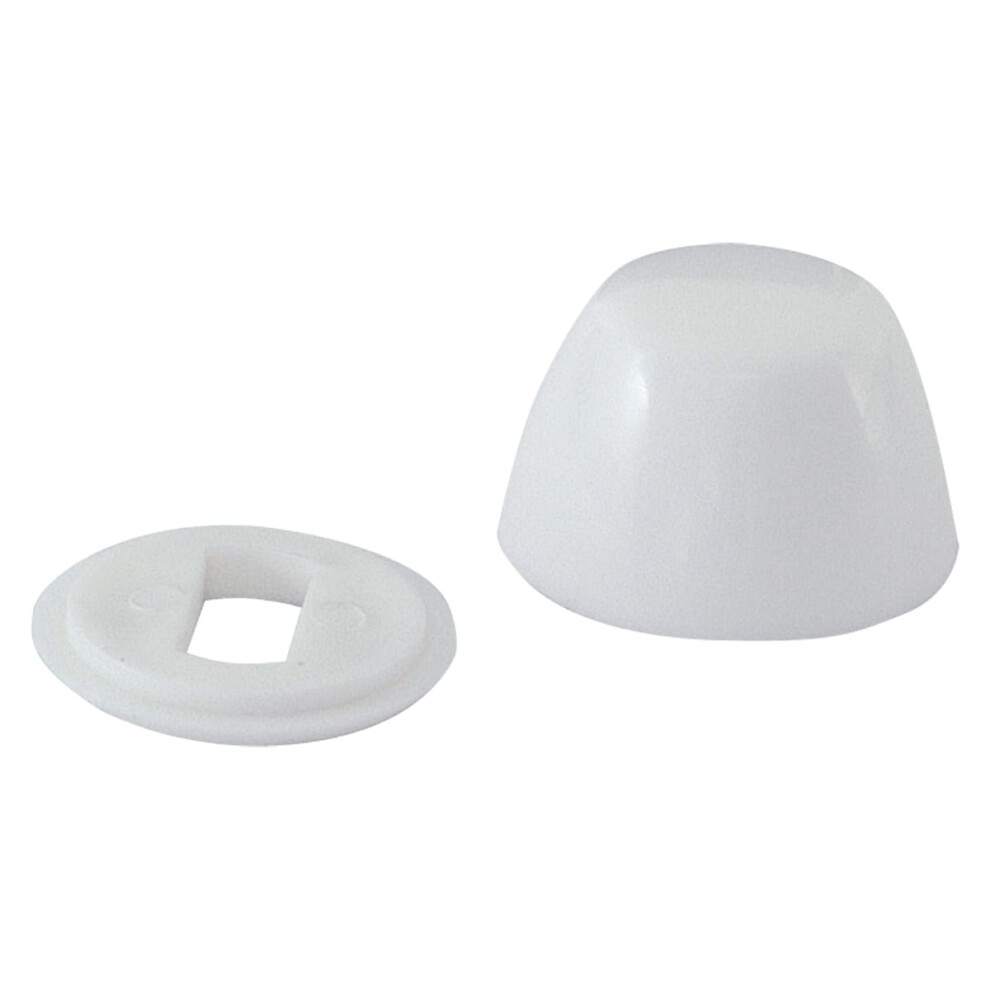 Bouchon de boulon rond pour cuvette de toilette EZ-FLO 40035 avec rondelle, blanc