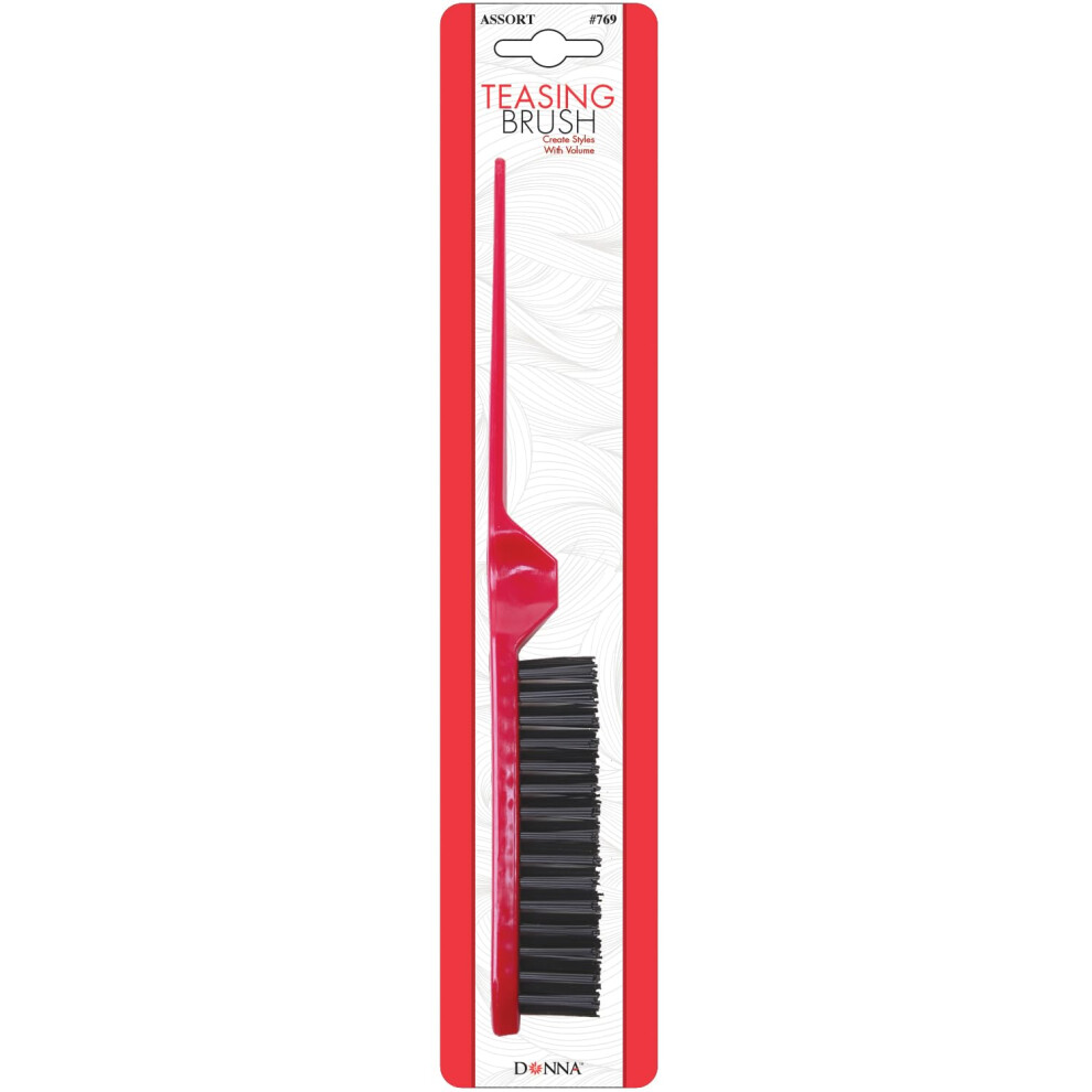 DONNA Teasing Brush Blowdry Brush Curly Hair  Hair Brush for Separating  Detangling  Shaping and Defining Wet Thick or Curly Hair  Glides Through Tang