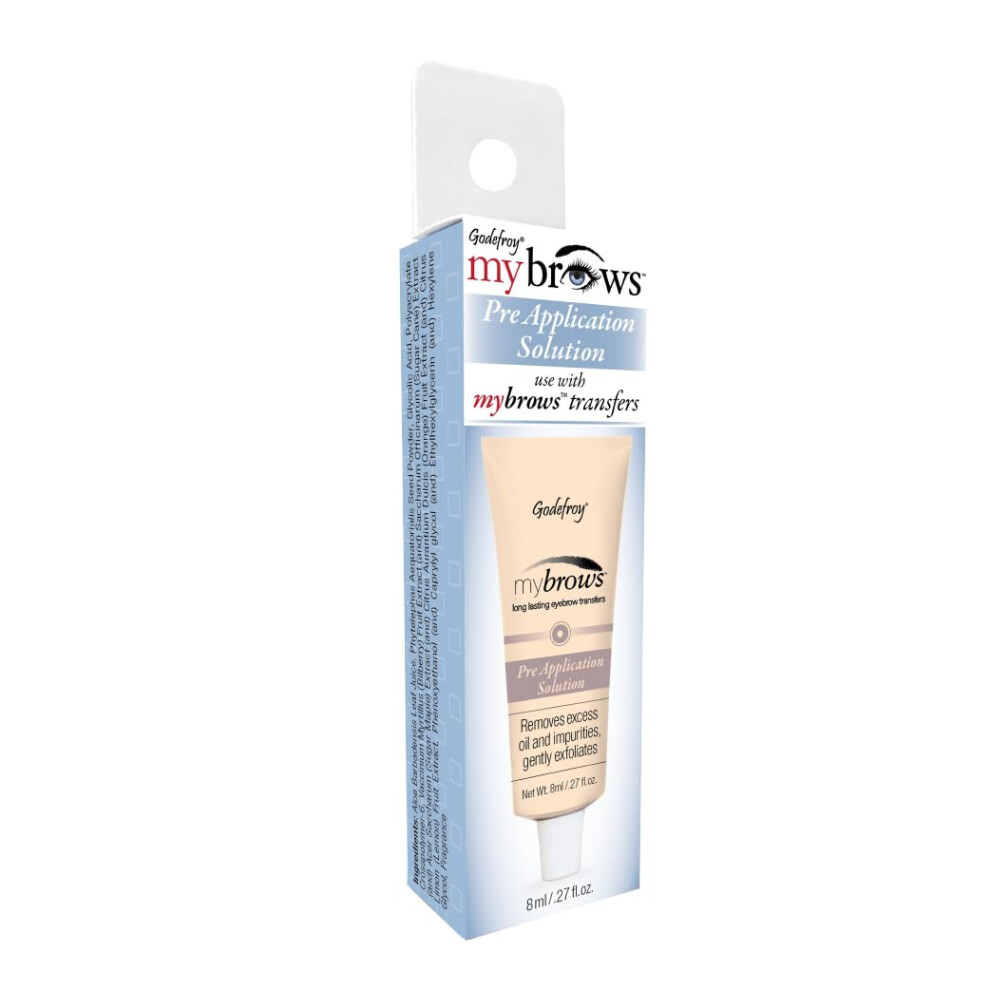 G???T?F??? Godefroy Mybrows Pre Application Solution To Prep Skin For Temporary Tattoos Eyebrow Transfers & Brow Stamps .27 Oz