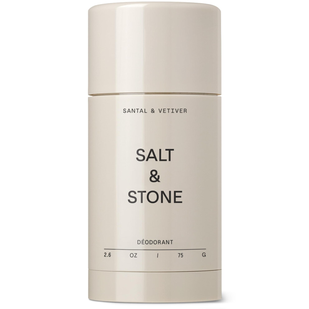 Salt & Stone Natural Deodorant - Santal & Vetiver Extra Strength Natural Deodorant For Women & Men Aluminum Free With Seaweed Extracts Shea Butter