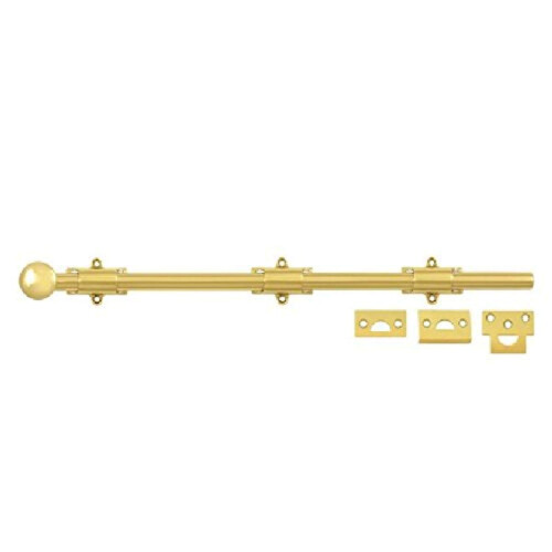 Deltana 18SB003 HD Solid Brass 18-Inch Surface Bolt
