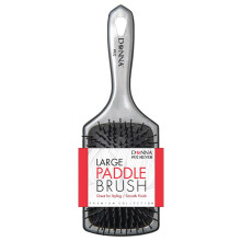 DONNA SILVER LARGE PADDLE BRUSH Blowdry Brush Curly Hair, Hair Brush for Separating, Detangling, Shaping and Defining Wet Thick or Curly Hair, Glides