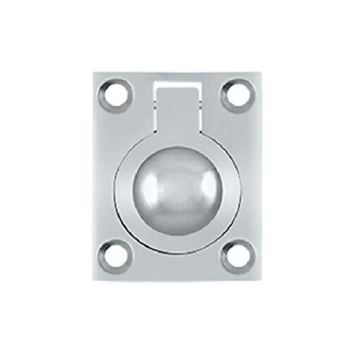 Deltana FRP175U26 1 3/4-Inch x 1 3/8-Inch Solid Brass Flush Ring Pull