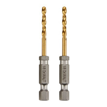 DEWALT Boorbitset, 1/8", 2-delig, Titanium Nitraat Coating, Tapered Core voor Duurzaamheid (DD5108T)