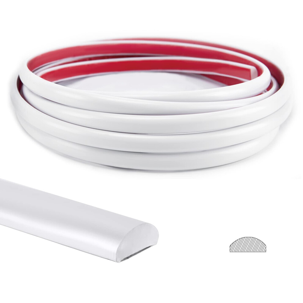 Art3d 25 Ft Peel And Stick Trim For Backsplash Tile Edge Self-Adhesive Liner For Corner Decor In White 6975129509427