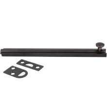 Stone Harbor Hardware Door Surface Bolt 6 Inches Matte Black
