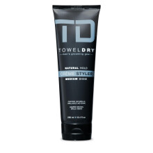 TOWELDRY Creme Styler Natural Hold + Medium Shine - Haarstyling voor heren Superlichte gladmakende cr?e - Hold 2/10 - Easy Washout-formule - Verzorgi