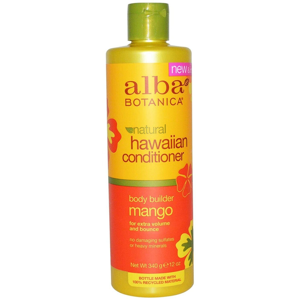 Alba Botanica Hawaiian Volumizing Conditioner Body Builder Mango 12 Oz