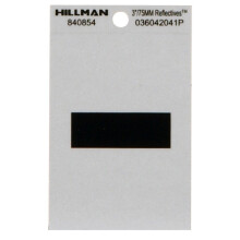 Hillman 840854 3 """" Sort og s?lv reflekterende polyfilmkl?bende bindestreg