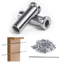 Muzata 80PCS roestvrij staal T316 beschermhoezen kabelrailkit hardware kabelrail beschermhoes voor 1/8 """" draadkabel houten palen CR13