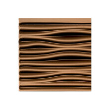 FASDE Waves Decorative Vinyl Backsplash Panel in Oil-Rubbed Bronze (6X6 Inch Sample)