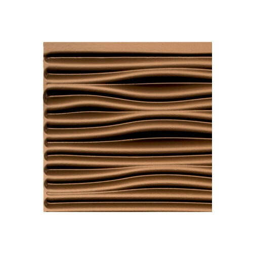 Painel backsplash decorativo de vinil FASDE Waves em bronze polido com leo (amostra de 6 x 6 polegadas)