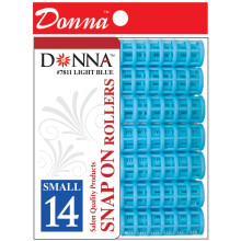 DONNA Snap on Rollers Rollers Foam Hair Rollers Hair Curlers Hair Clips for Hairdressing Styling Heatless Hair Curler 1/2""""(D) SMALL LT. BLUE 14PCS