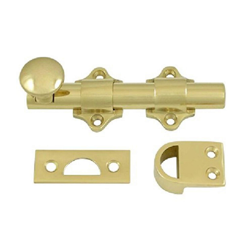 Deltana Ddb425u3 Hd Solid Brass 4-Inch Dutch Door Bolt