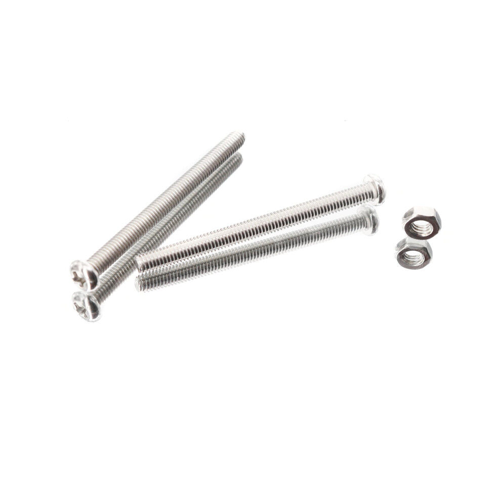 Cseao 30-Pack M4 60Mm Pan Phillips Tornillo Machine Screws And Hex Nuts Set 304 Stainless Steel Plain Finish 735209183239