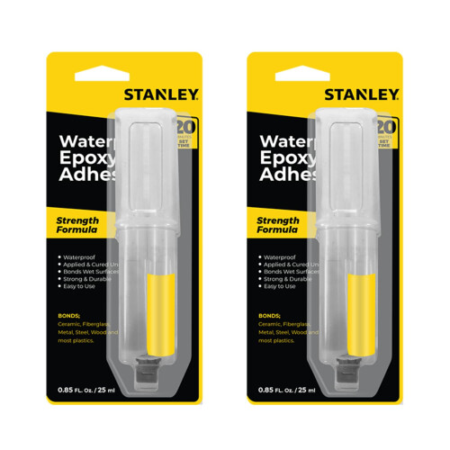 STANLEY STANLEY Marine-Grade Epoxy - Underwater  Quick Cure  Weather and Temperature Resistant - 0.85 oz - 2 Pack