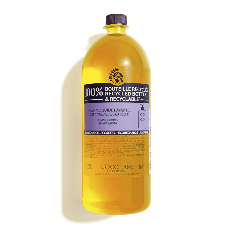 L 'Occitane Shea Hands & Body Lavender Liquid Soap: Cleanse  Soothing Lavendar Scent  Infused With Shea Extract to Soften  Artisinal Soap