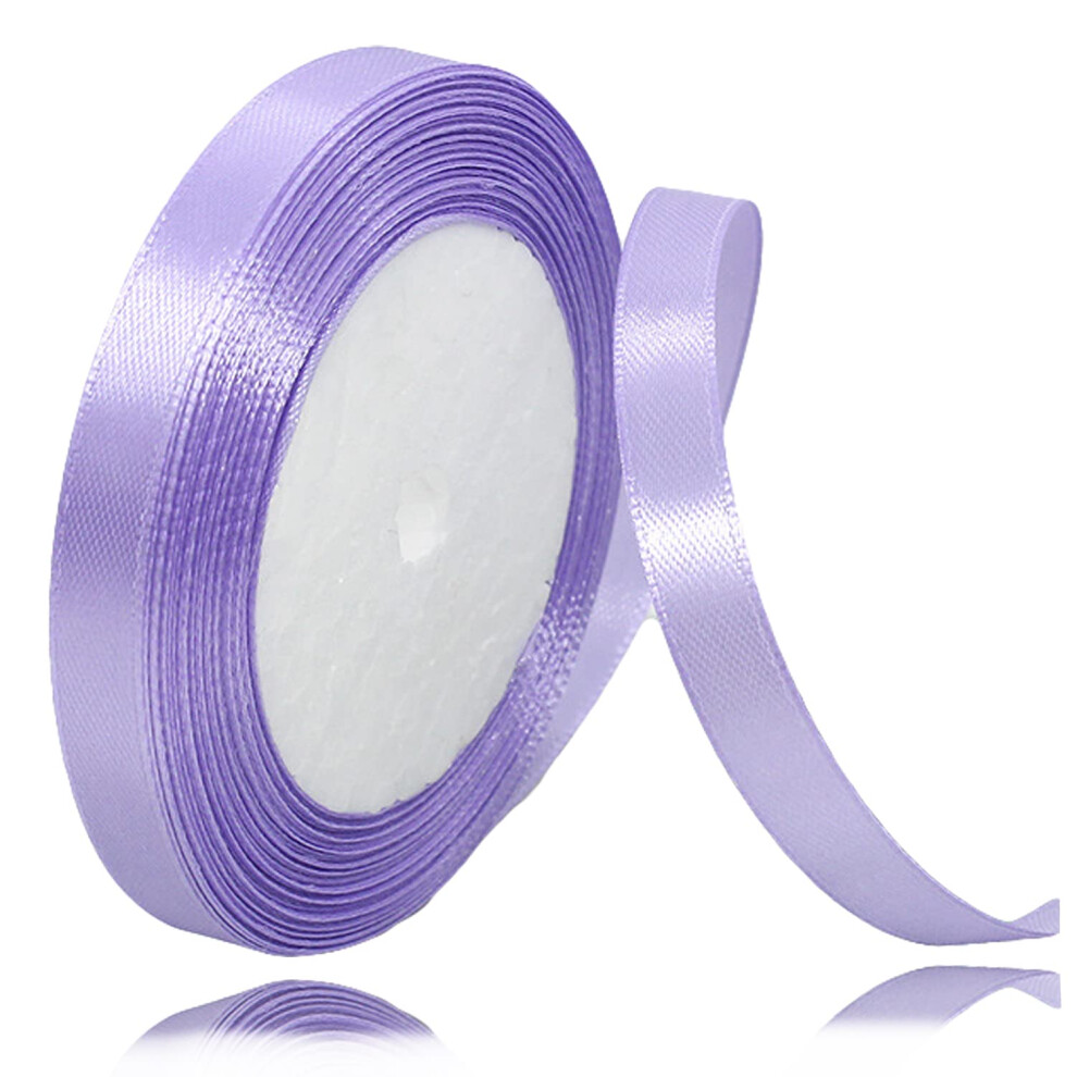 Hellviolettes Band, 96,5 Cm X 22,7 M, Satinstoff, Seidenband Zum Verpacken Von Geschenken, Haarschleifen, Basteln Von Blumenstr?U?En, Kr?Nzen, Di-image