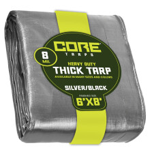 Core Tarps Täckning 8 Mil, Vattentät, UV-Skydd, Riv- och Tålig, Poly Tarpaulin med Förstärkta Kanter