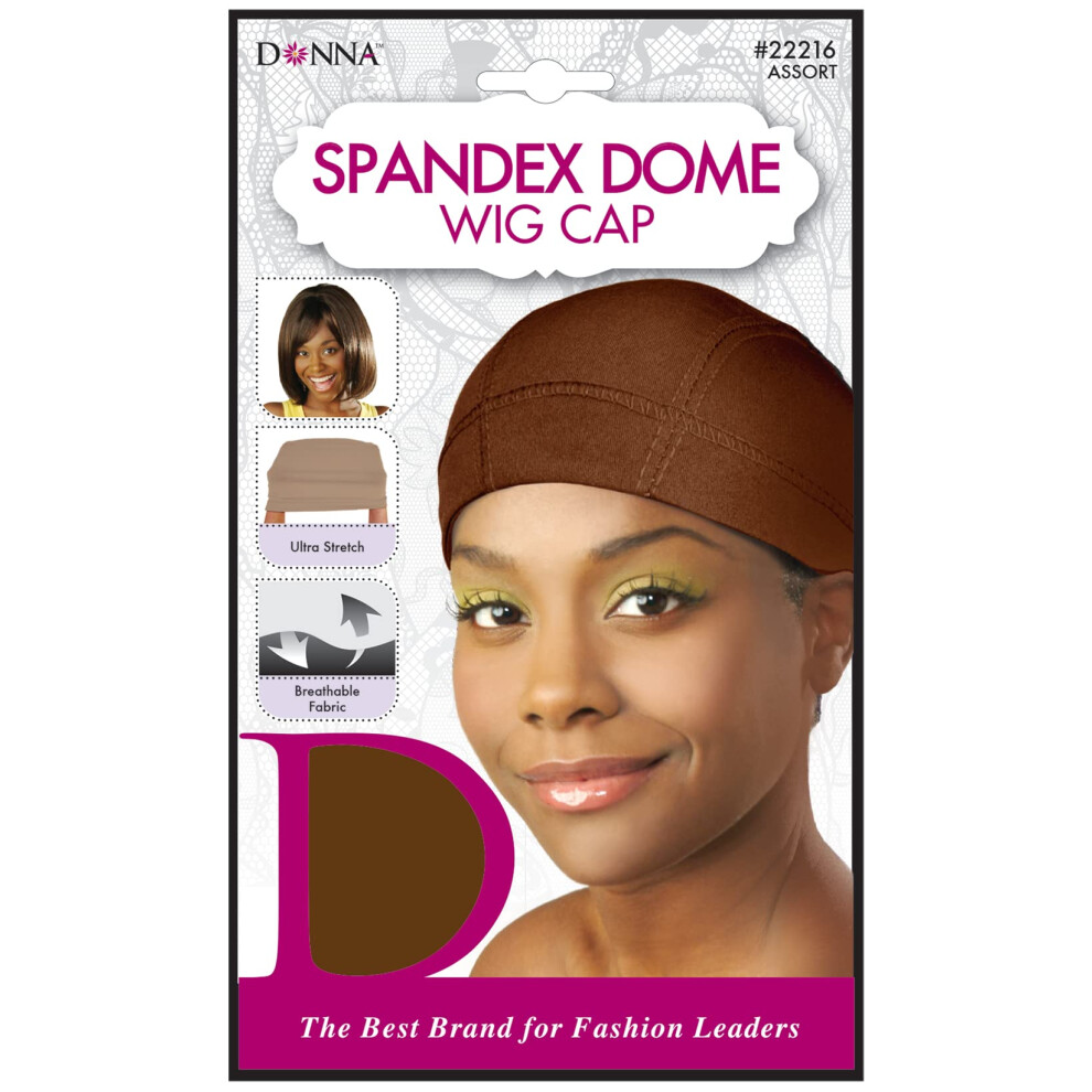 DONNA Spandex Dome Wig Cap Wig Head Wig Caps for Women Hair Net Beige